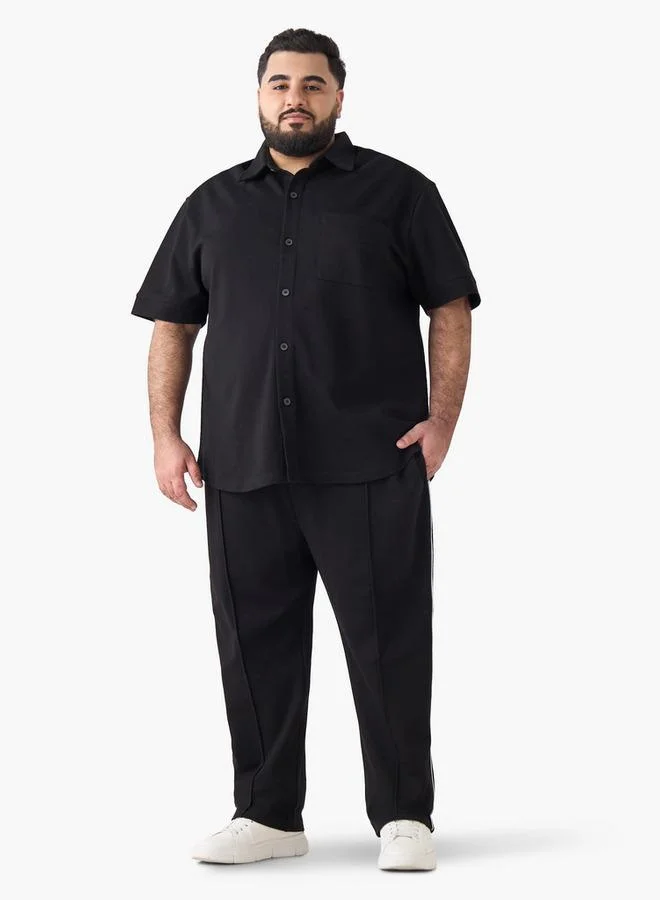 ماكسيم Men Regular Fit Collared Short Sleeve Shirt